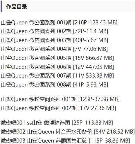 山雀Queen – 微密圈写真&视频合集【持续更新中】